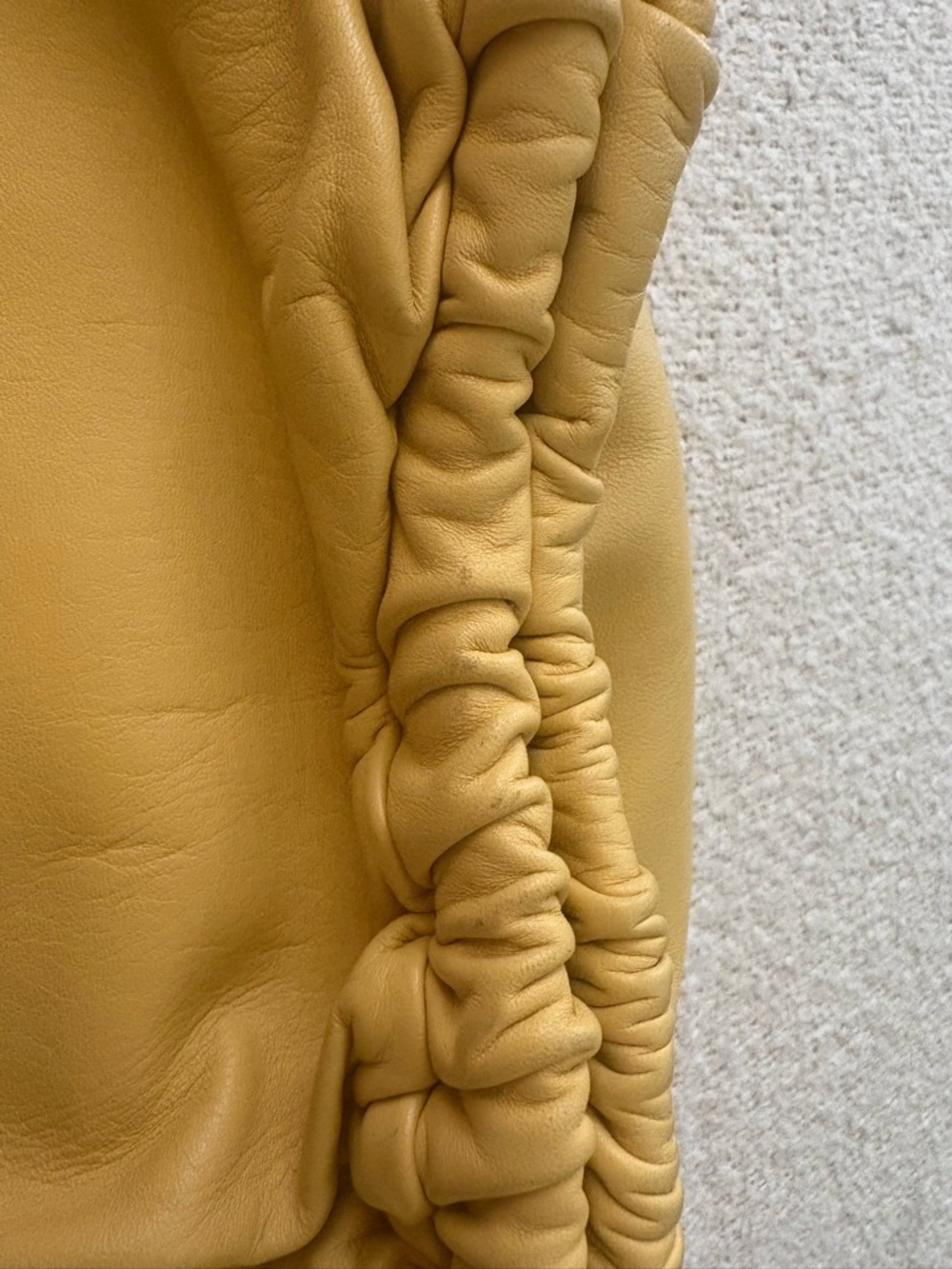 Mansur Gavriel Mustard Yellow Leather Cloud Clutch - Picture 3 of 10